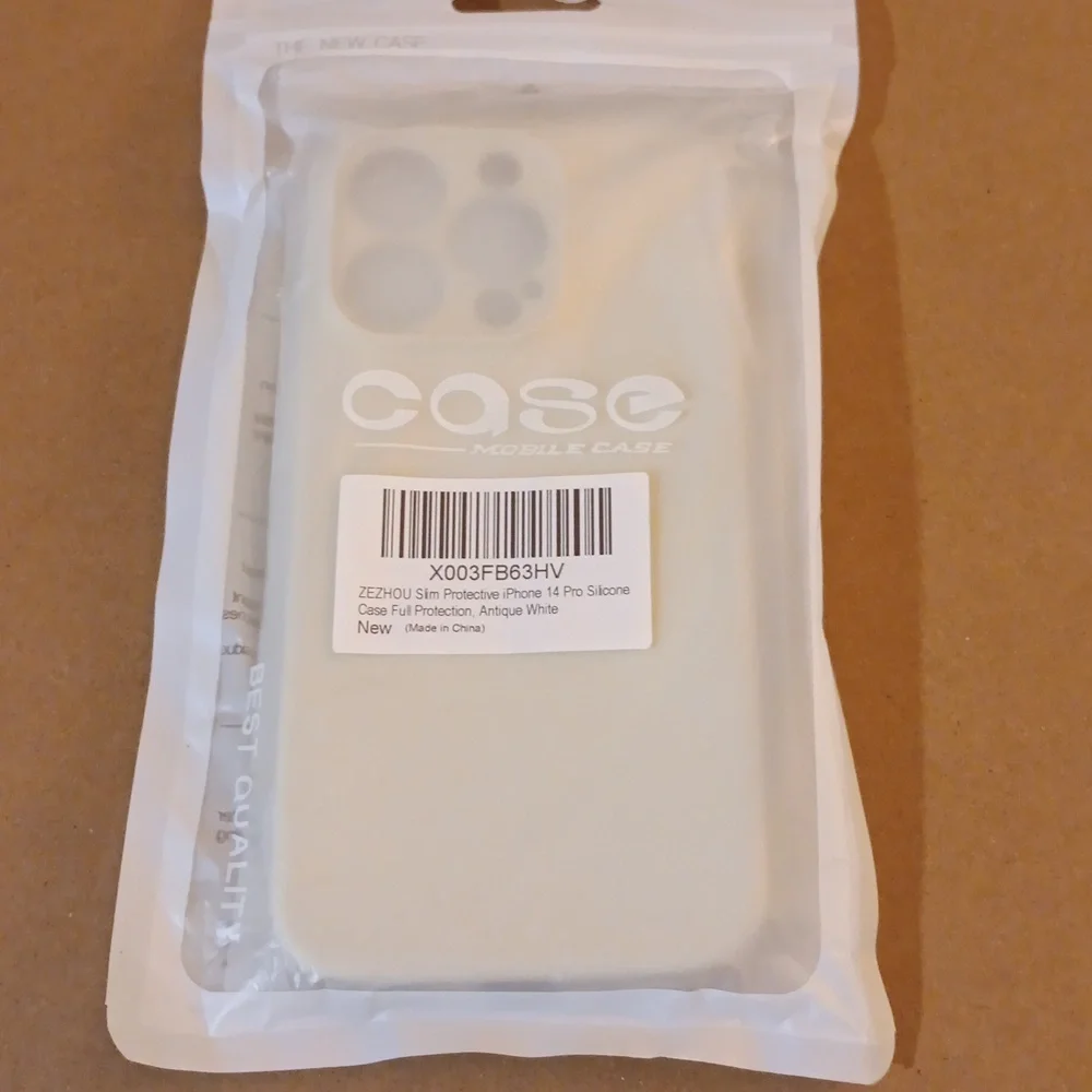 Iphone 14 Pro Antique White Cell Phone Case Silcone